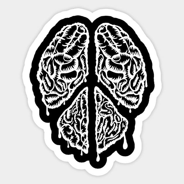 BRAIN PEACE Sticker by ROB04